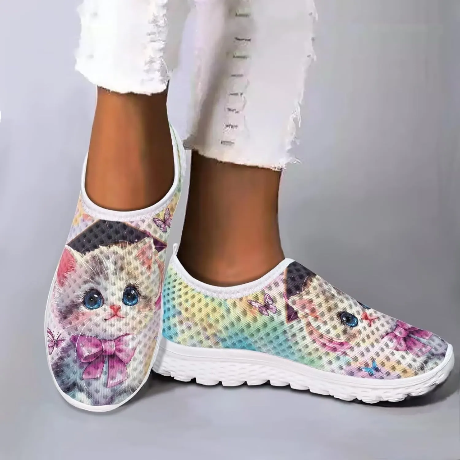 Womens Mesh Sneakers Non Slip Running Tennis Shoes Women Lightweight Soft Sole Walking Shoes