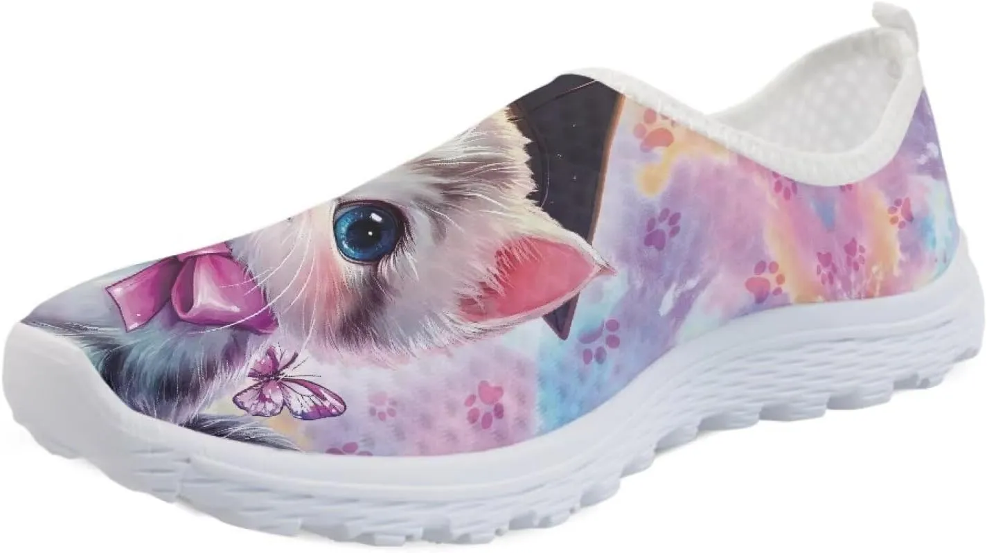 Womens Mesh Sneakers Non Slip Running Tennis Shoes Women Lightweight Soft Sole Walking Shoes