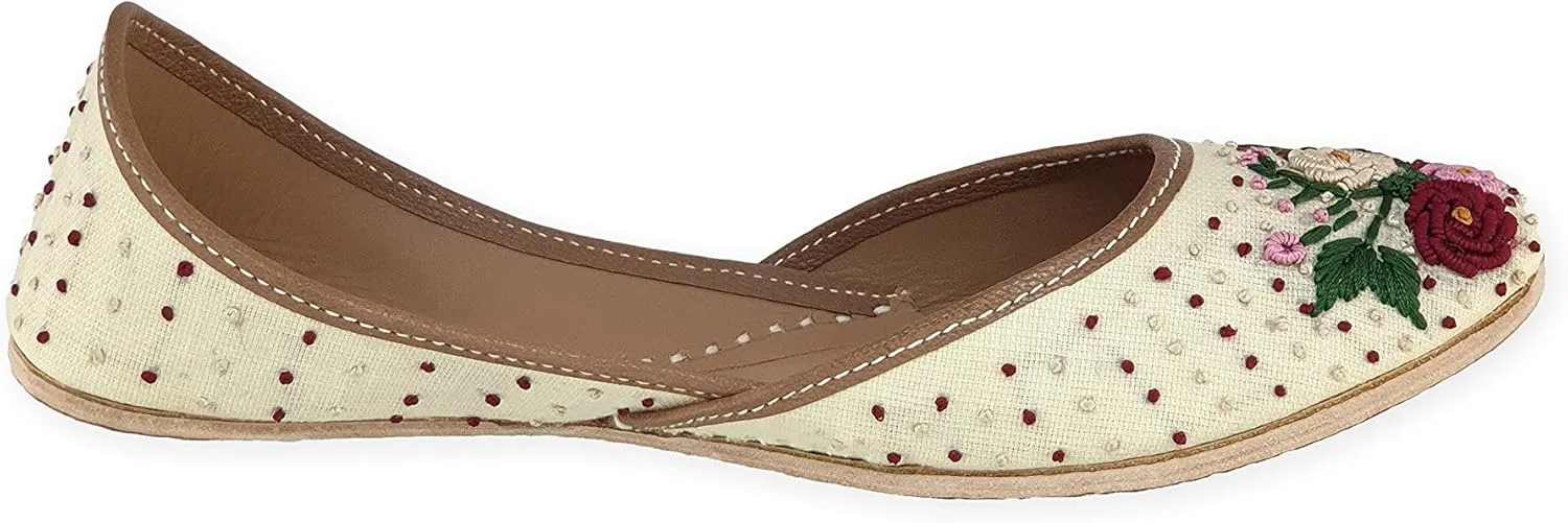 Women's Moonshine Multicolored Genuine Soft Leather Juttis | Bite and Pinch Free Jutis | Punjabi Jutti For Ladies | Wedding Flat Stylish Mojari | Bridal Ethnic Flats For Girls |