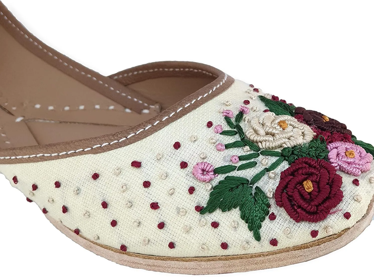 Women's Moonshine Multicolored Genuine Soft Leather Juttis | Bite and Pinch Free Jutis | Punjabi Jutti For Ladies | Wedding Flat Stylish Mojari | Bridal Ethnic Flats For Girls |