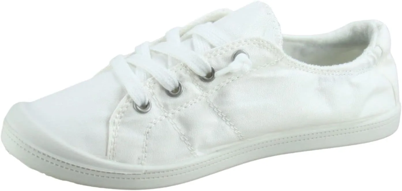 Women’s Slip-On Low Top Casual Flat Heel Comfort Classic Walking Sneaker Shoes