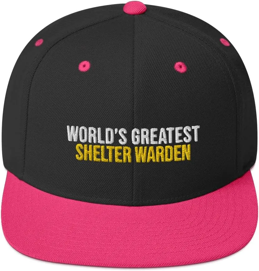 World's Greatest Shelter Warden Hat (Embroidered Snapback Cap) Shelter Warden Apparel