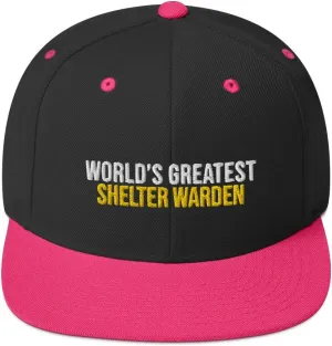 World's Greatest Shelter Warden Hat (Embroidered Snapback Cap) Shelter Warden Apparel