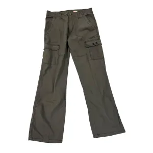 Wrangler Mens Relaxed Fit Flex Cargo Pants Green Ripstop Cotton Size 32x32