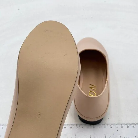 YDN Beige Round Toe Loafer Flat Classic Slip On Pumps Casual Office Walking Shoe