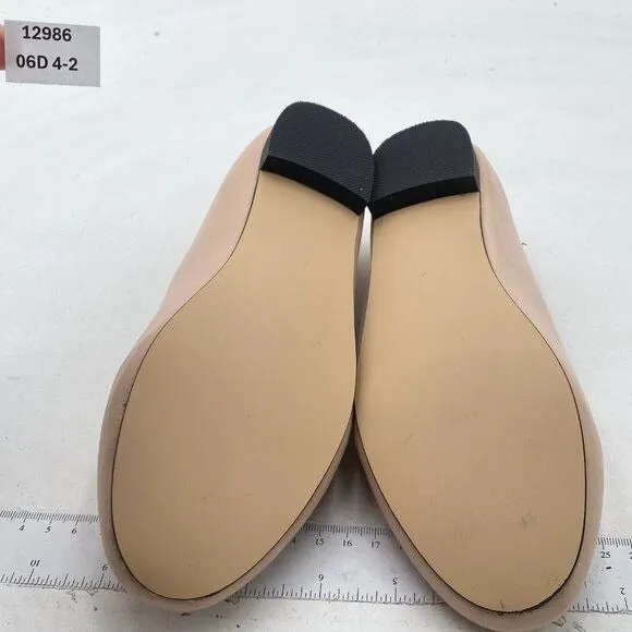 YDN Beige Round Toe Loafer Flat Classic Slip On Pumps Casual Office Walking Shoe