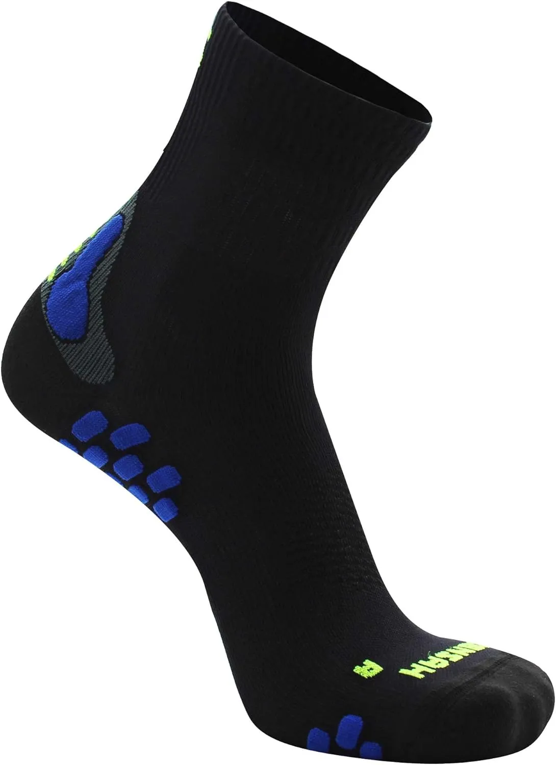 Zensah 3D Dotted Running Socks - Moisture Wicking, Padded, Anti-Blister, Ankle Athletic Sock for Men and Women